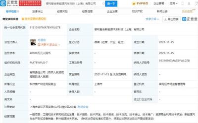 哪吒汽車上海成立新公司，注資4億加碼新興能源技術(shù)研發(fā)